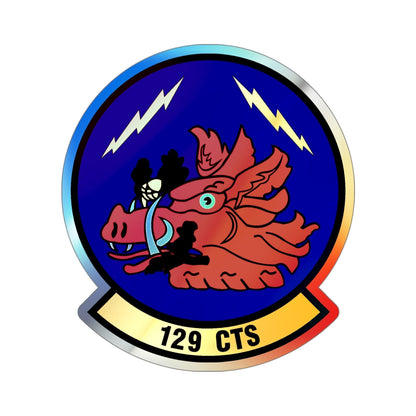 129th Combat Training Squadron (U.S. Air Force) Holographic STICKER Die-Cut Vinyl Decal-5 Inch-The Sticker Space