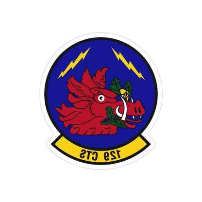 129th Combat Training Squadron (U.S. Air Force) REVERSE PRINT Transparent Die-Cut STICKER 3 Inch Die-Cut Transparent - The Sticker Space