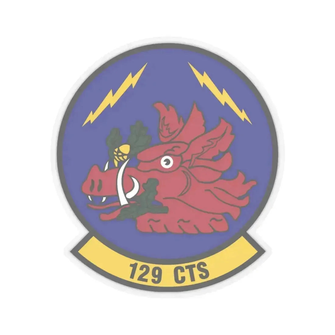 129th Combat Training Squadron (U.S. Air Force) STICKER Vinyl Kiss-Cut Decal 3 Inch Transparent - The Sticker Space