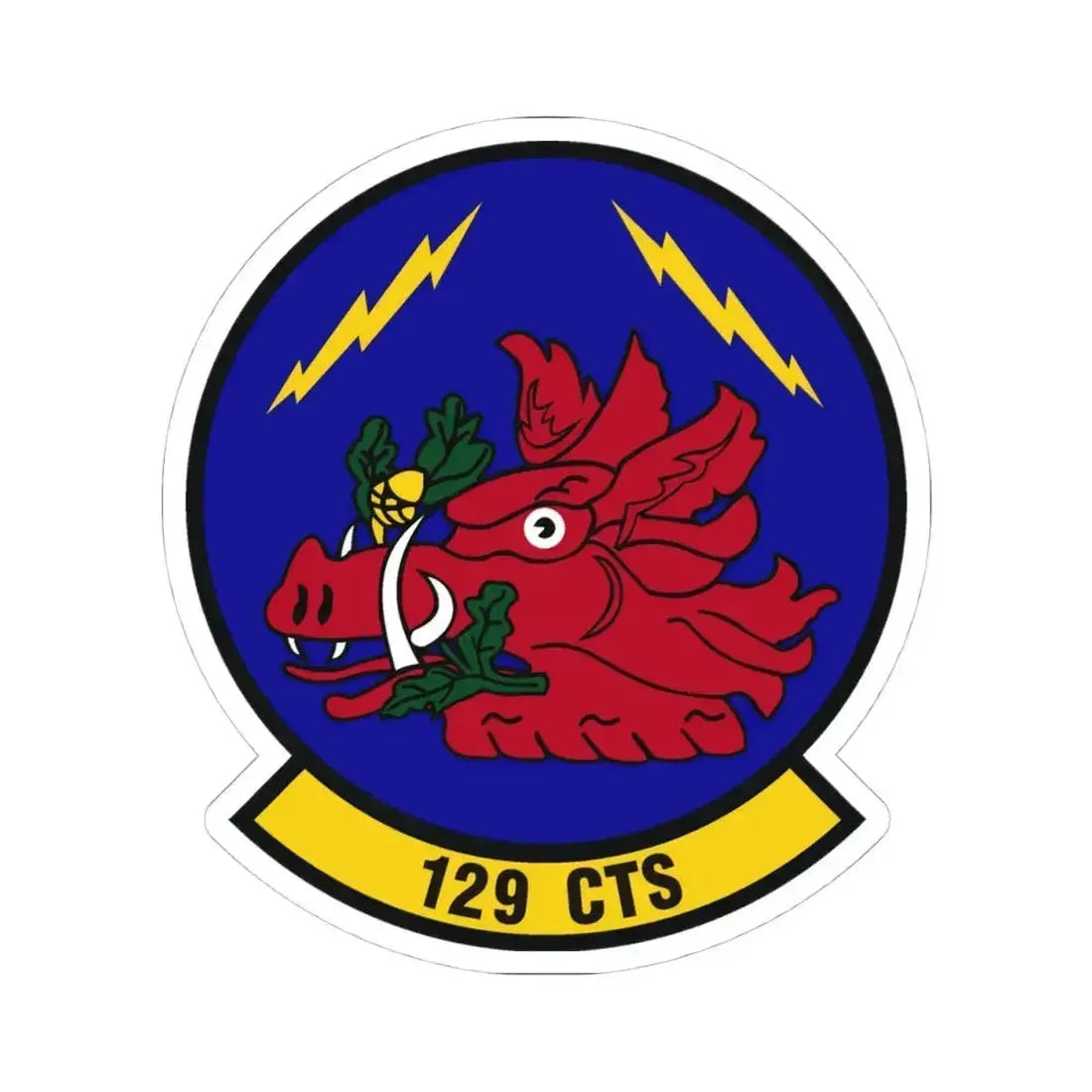 129th Combat Training Squadron (U.S. Air Force) STICKER Vinyl Kiss-Cut Decal 4 Inch White - The Sticker Space