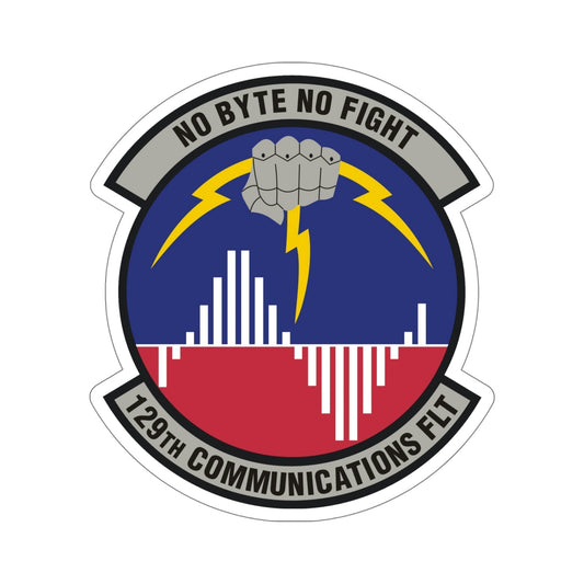 129th Communications Flight (U.S. Air Force) STICKER Vinyl Die-Cut Decal-6 Inch-The Sticker Space