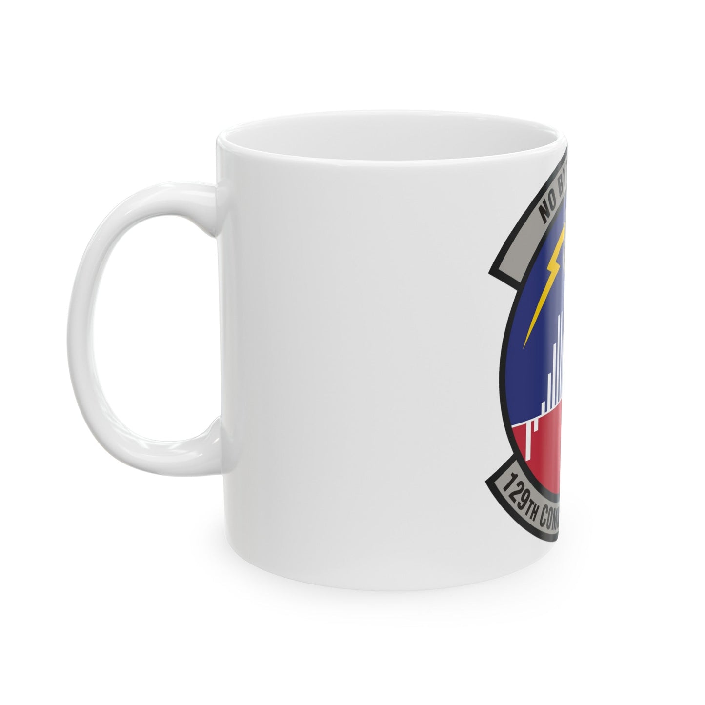 129th Communications Flight (U.S. Air Force) White Coffee Mug-The Sticker Space