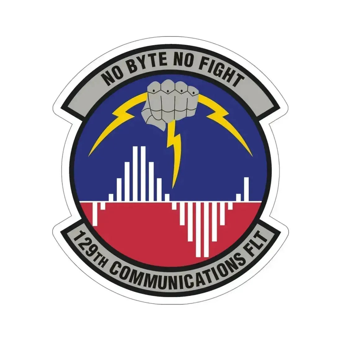 129th Communications Flight (U.S. Air Force) STICKER Vinyl Die-Cut Decal 5 Inch - The Sticker Space