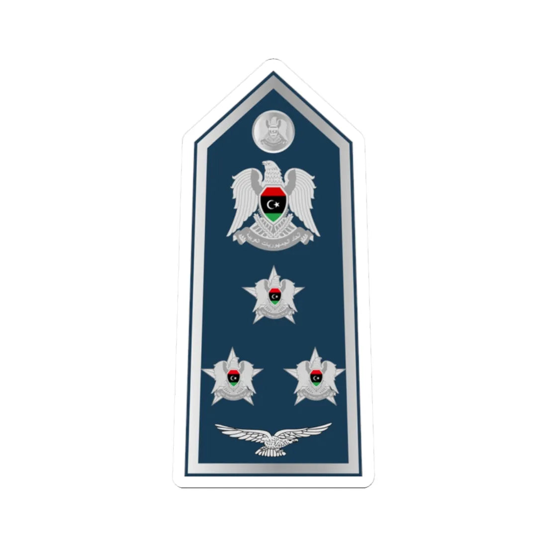 12.Libyan Air Force BG (Libya) (Military Rank) STICKER Vinyl Kiss-Cut Decal 2 Inch White - The Sticker Space