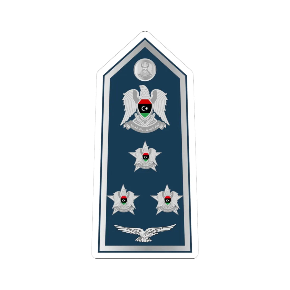 12.Libyan Air Force BG (Libya) (Military Rank) STICKER Vinyl Kiss-Cut Decal 3 Inch White - The Sticker Space