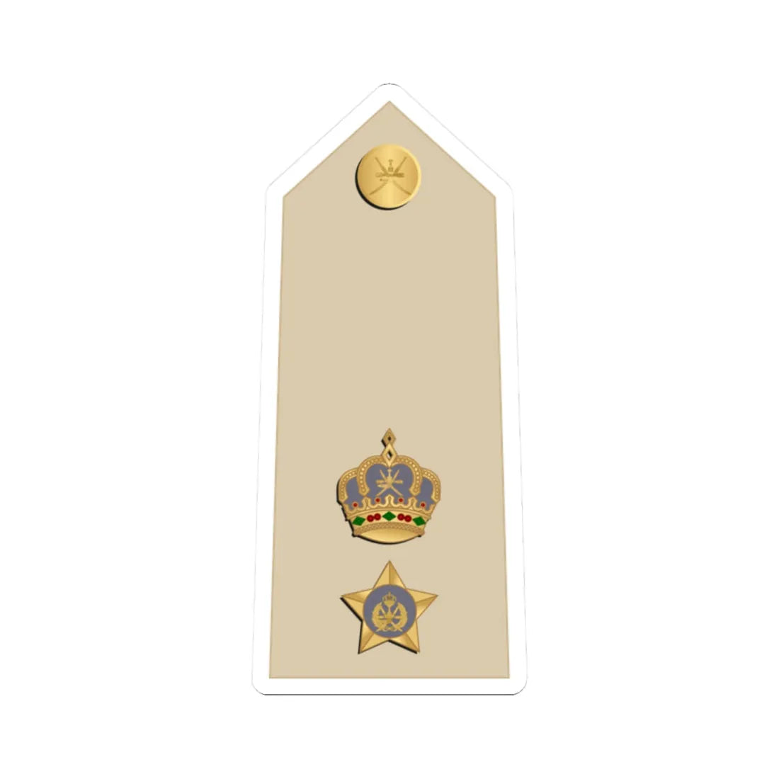 12.RAFO LTC (Oman) (Military Rank) STICKER Vinyl Kiss-Cut Decal 2 Inch White - The Sticker Space