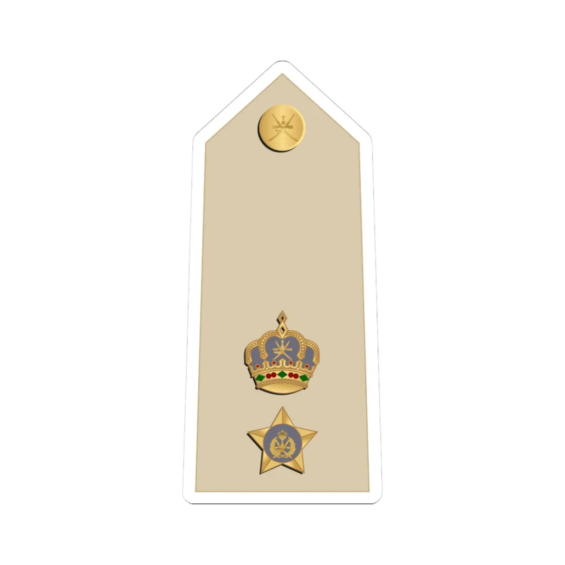 12.RAFO LTC (Oman) (Military Rank) STICKER Vinyl Kiss-Cut Decal 3 Inch White - The Sticker Space