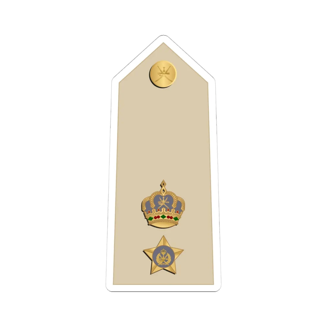 12.RAFO LTC (Oman) (Military Rank) STICKER Vinyl Kiss-Cut Decal 4 Inch White - The Sticker Space