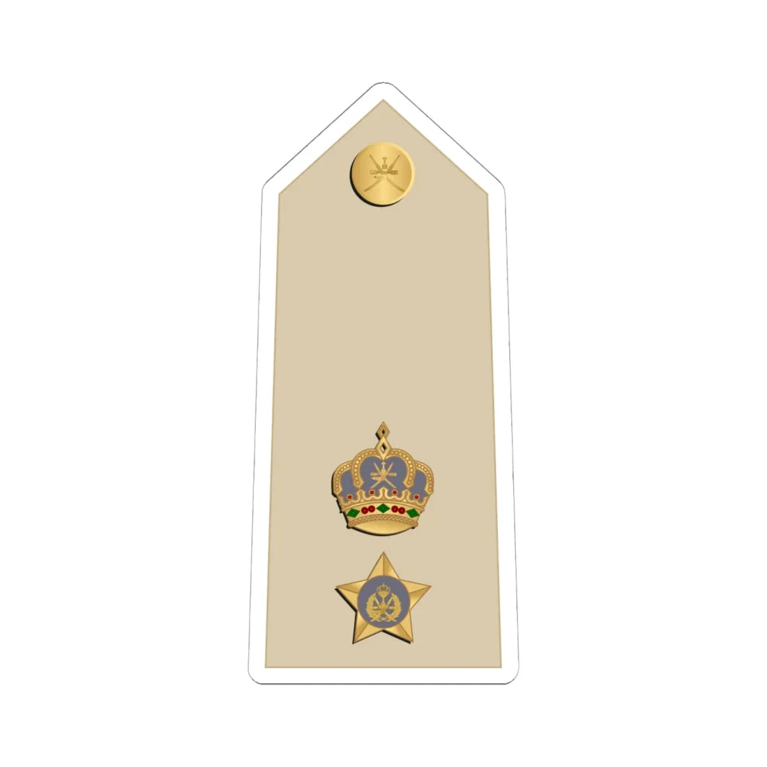 12.RAFO LTC (Oman) (Military Rank) STICKER Vinyl Kiss-Cut Decal 6 Inch White - The Sticker Space