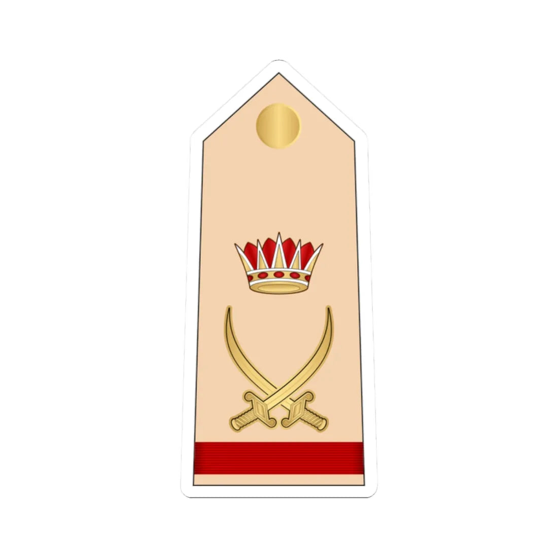 12.RBLF MG (Bahrain) (Military Rank) STICKER Vinyl Kiss-Cut Decal 2 Inch White - The Sticker Space
