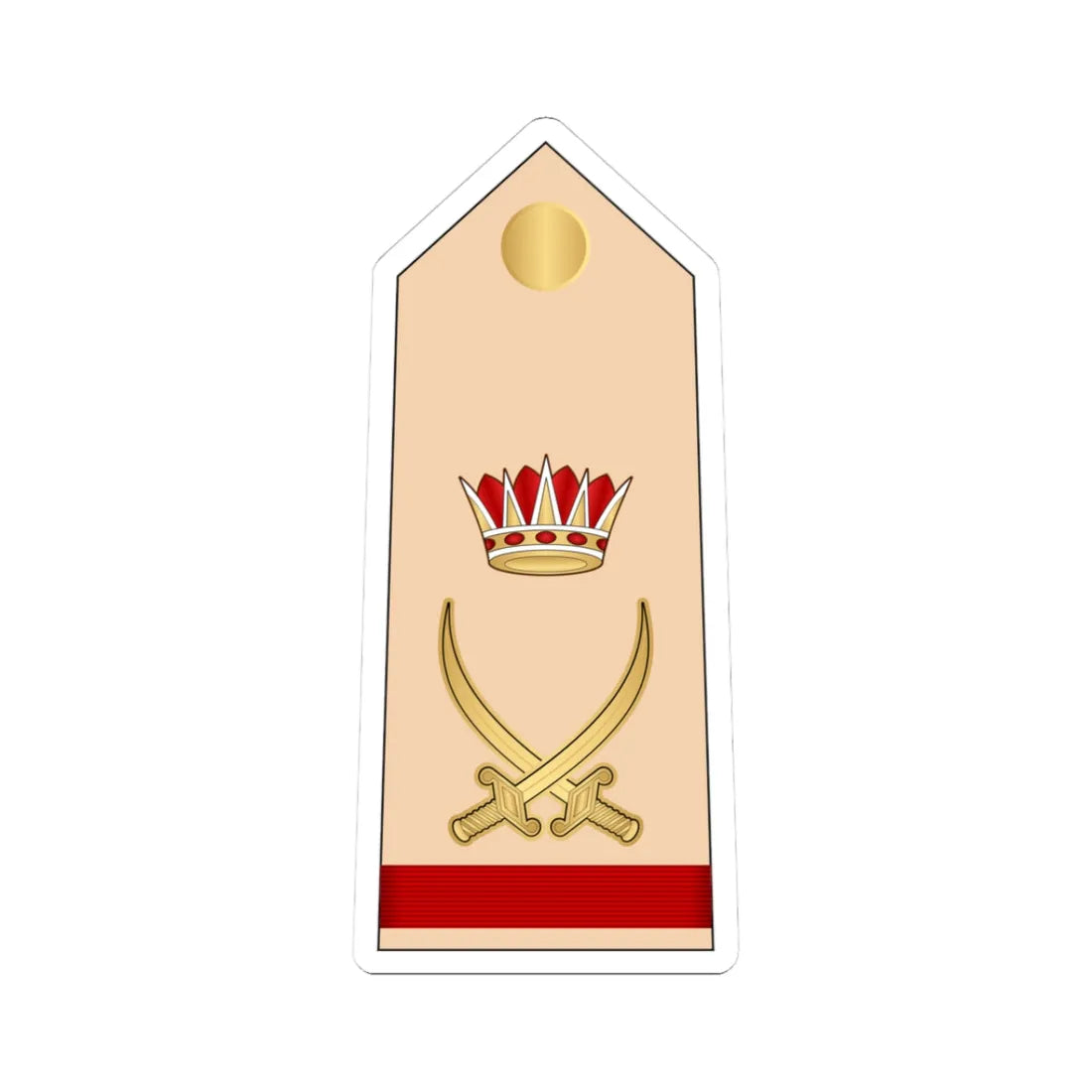12.RBLF MG (Bahrain) (Military Rank) STICKER Vinyl Kiss-Cut Decal 3 Inch White - The Sticker Space
