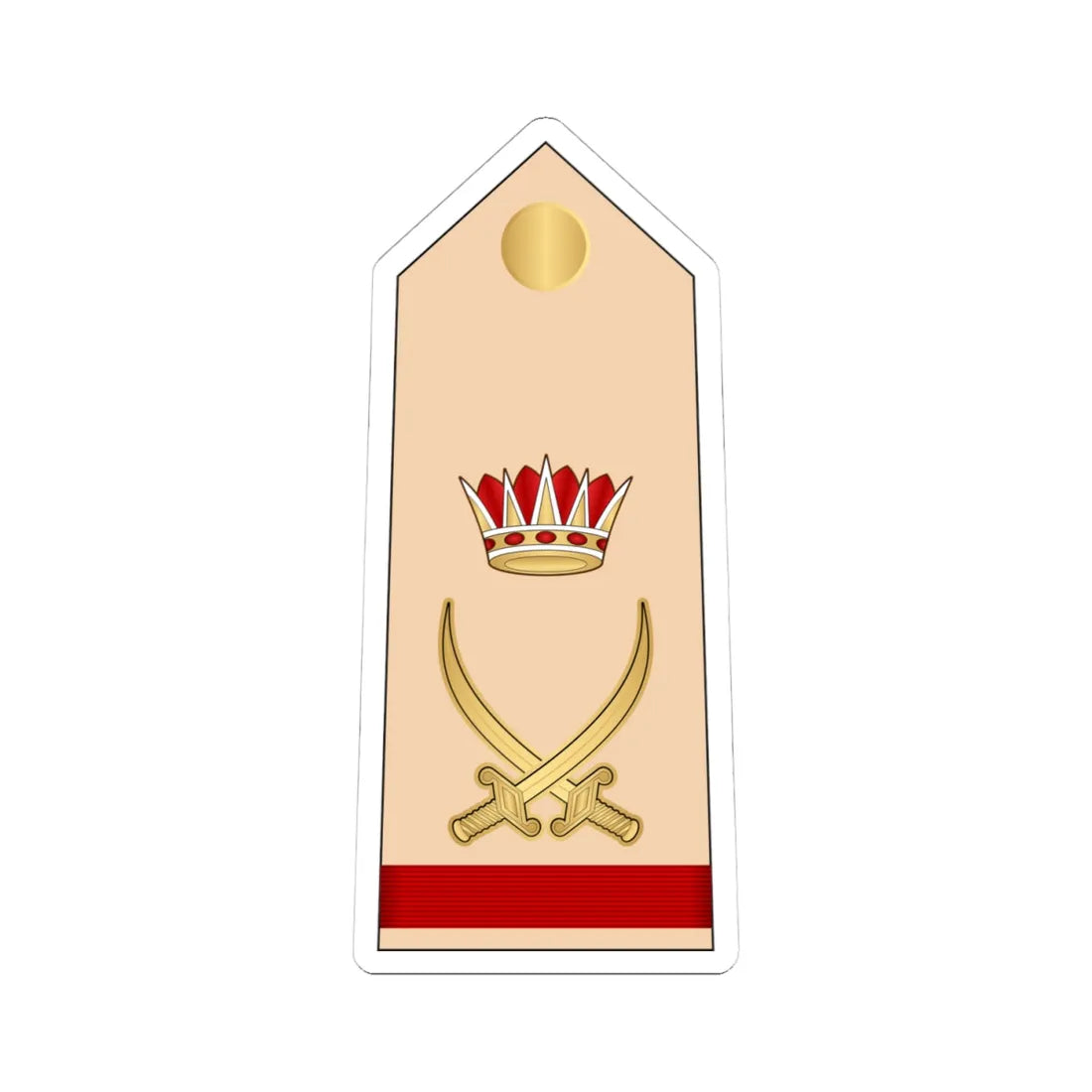 12.RBLF MG (Bahrain) (Military Rank) STICKER Vinyl Kiss-Cut Decal 4 Inch White - The Sticker Space