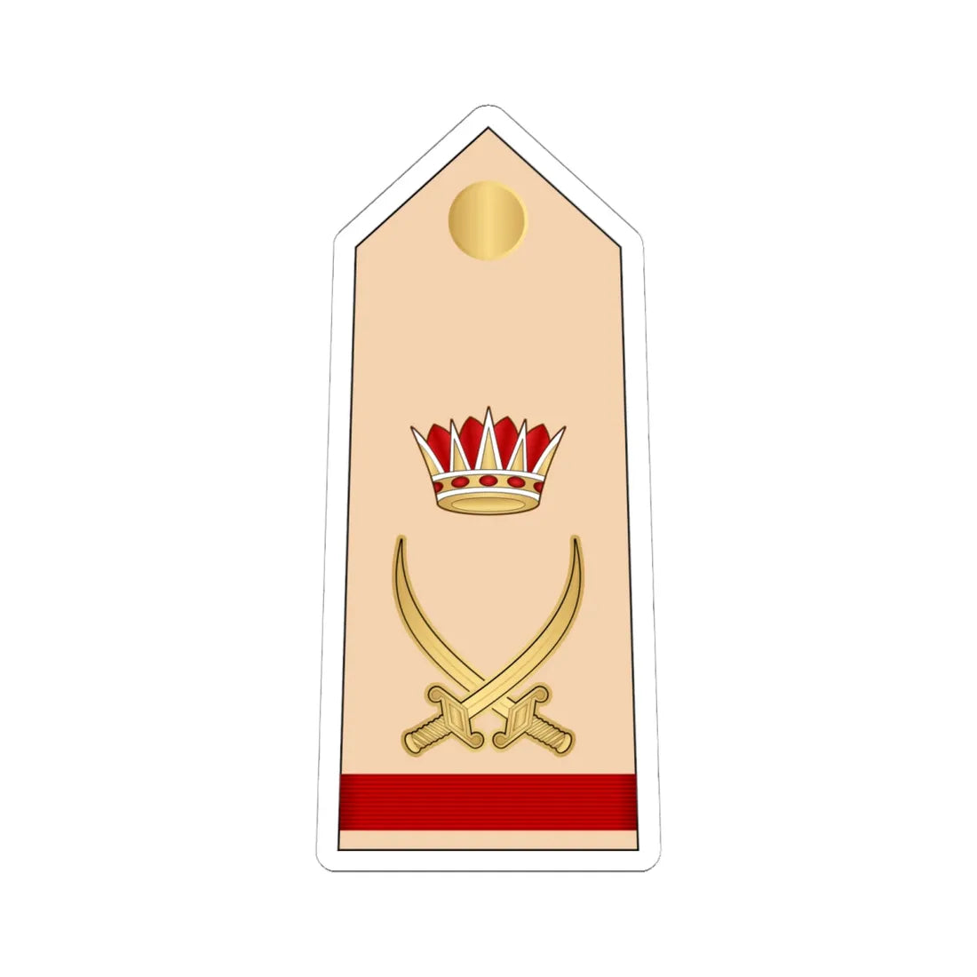 12.RBLF MG (Bahrain) (Military Rank) STICKER Vinyl Kiss-Cut Decal 6 Inch White - The Sticker Space