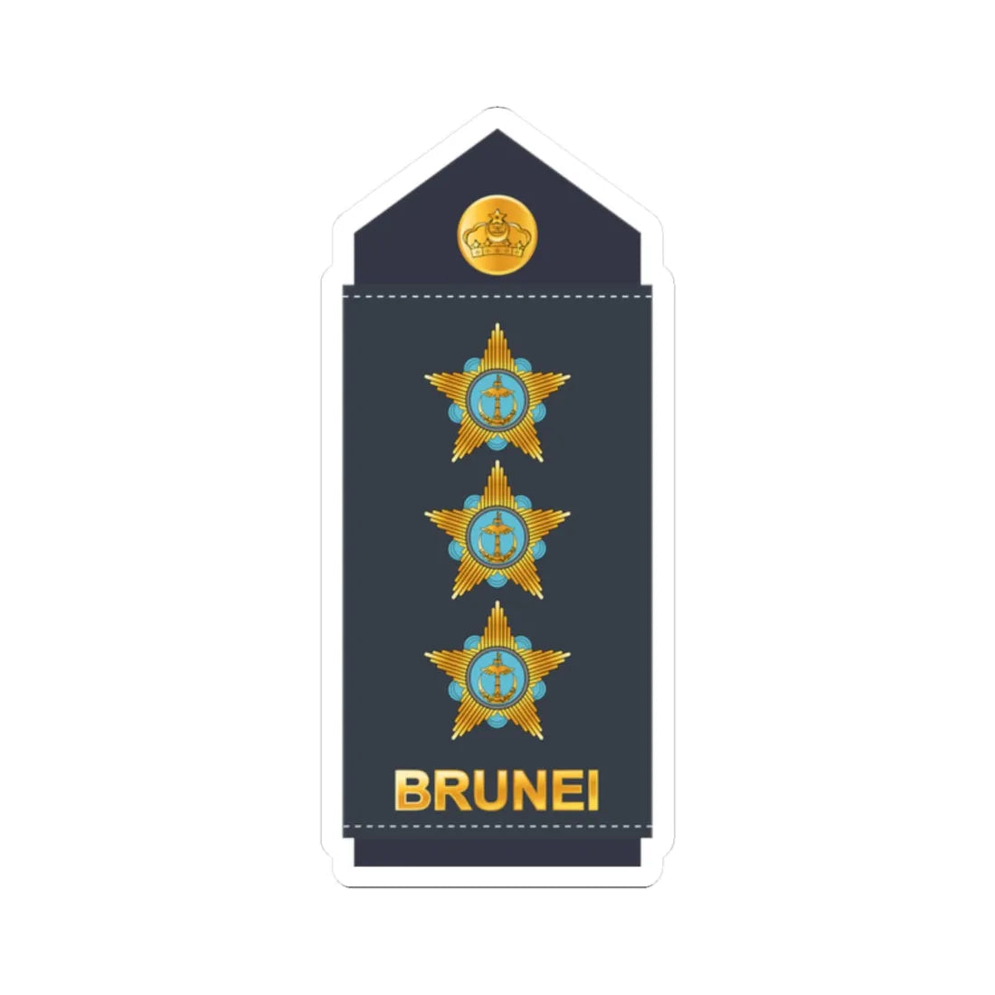 12.RBrAF CAPT (Brunei) (Military Rank) STICKER Vinyl Kiss-Cut Decal 2 Inch White - The Sticker Space
