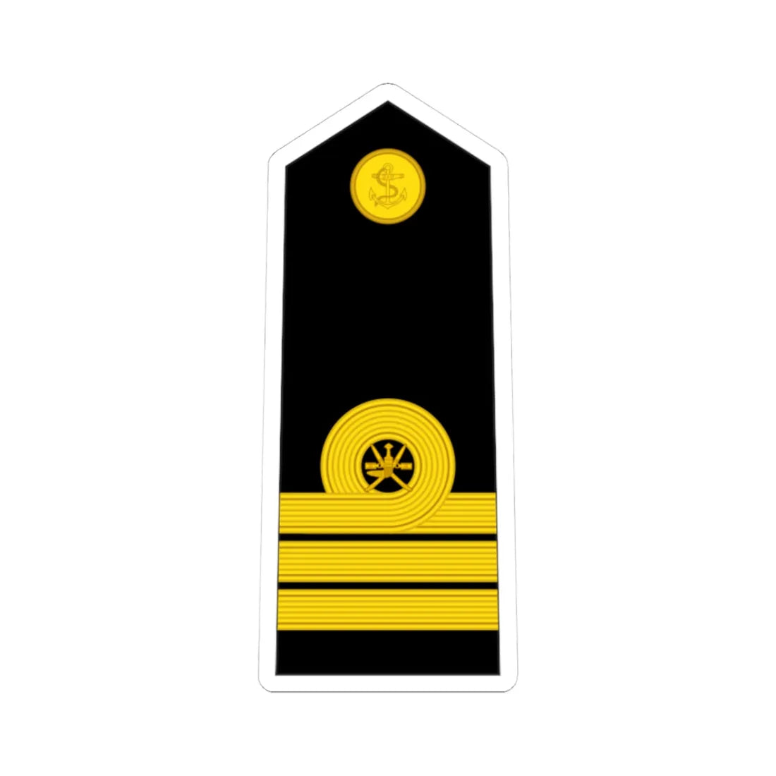 12.RNO CDR (Oman) (Military Rank) STICKER Vinyl Kiss-Cut Decal 3 Inch White - The Sticker Space