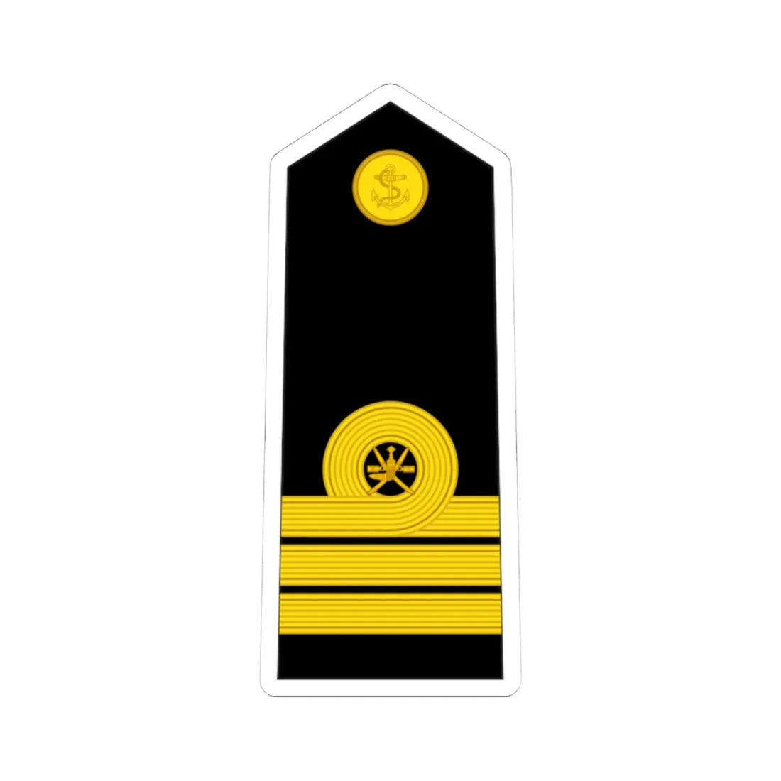 12.RNO CDR (Oman) (Military Rank) STICKER Vinyl Kiss-Cut Decal 4 Inch White - The Sticker Space