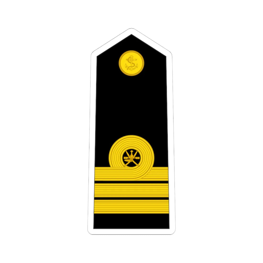 12.RNO CDR (Oman) (Military Rank) STICKER Vinyl Kiss-Cut Decal 6 Inch White - The Sticker Space