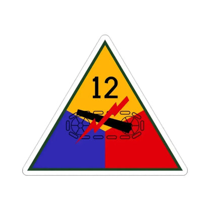 12th Armored Division (U.S. Army) STICKER Vinyl Die-Cut Decal 2 Inch - The Sticker Space