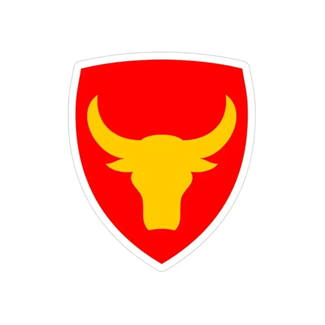 12th Infantry Division SSI (U.S. Army) REVERSE PRINT Transparent Die-Cut STICKER 3 Inch Die-Cut Transparent - The Sticker Space