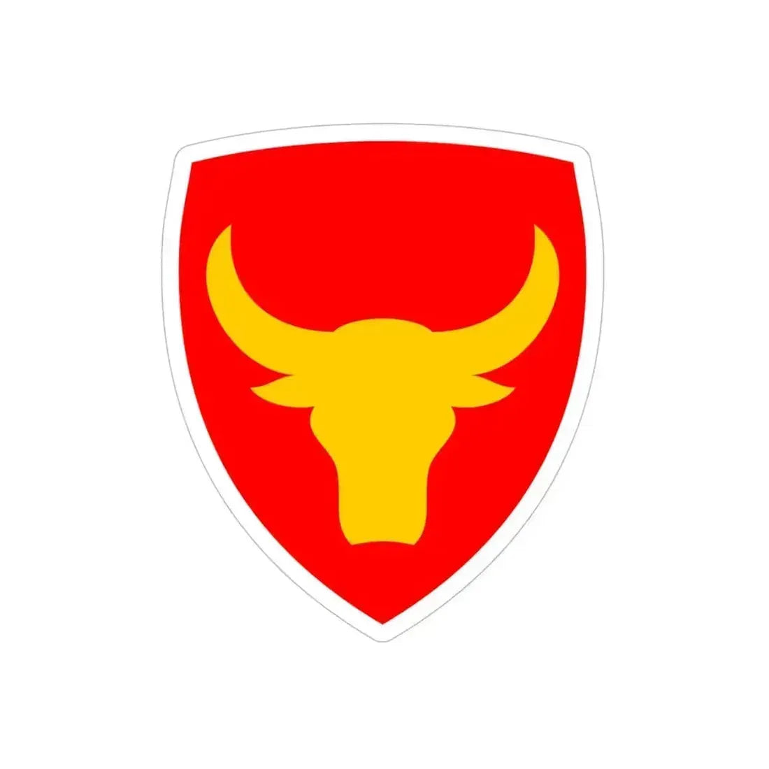 12th Infantry Division SSI (U.S. Army) REVERSE PRINT Transparent Die-Cut STICKER 5 Inch Die-Cut Transparent - The Sticker Space