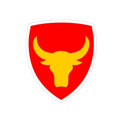 12th Infantry Division SSI (U.S. Army) REVERSE PRINT Transparent Die-Cut STICKER - The Sticker Space