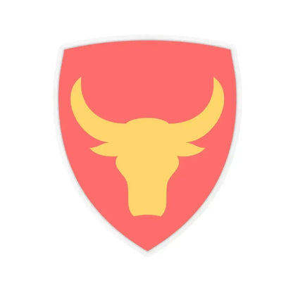 12th Infantry Division SSI (U.S. Army) STICKER Vinyl Kiss-Cut Decal 4 Inch Transparent - The Sticker Space