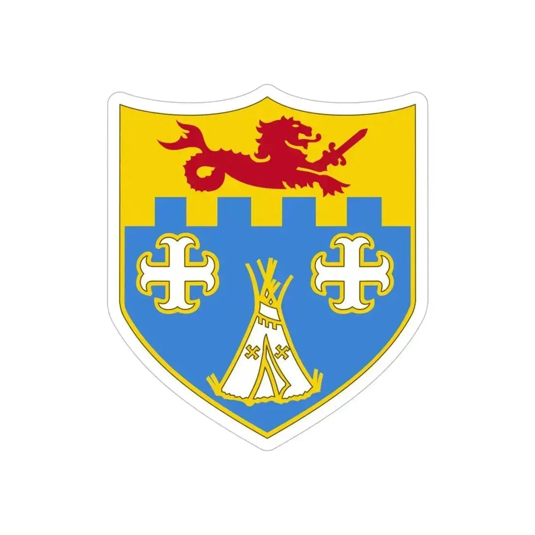 12th Infantry Regiment (U.S. Army) REVERSE PRINT Transparent Die-Cut STICKER - The Sticker Space