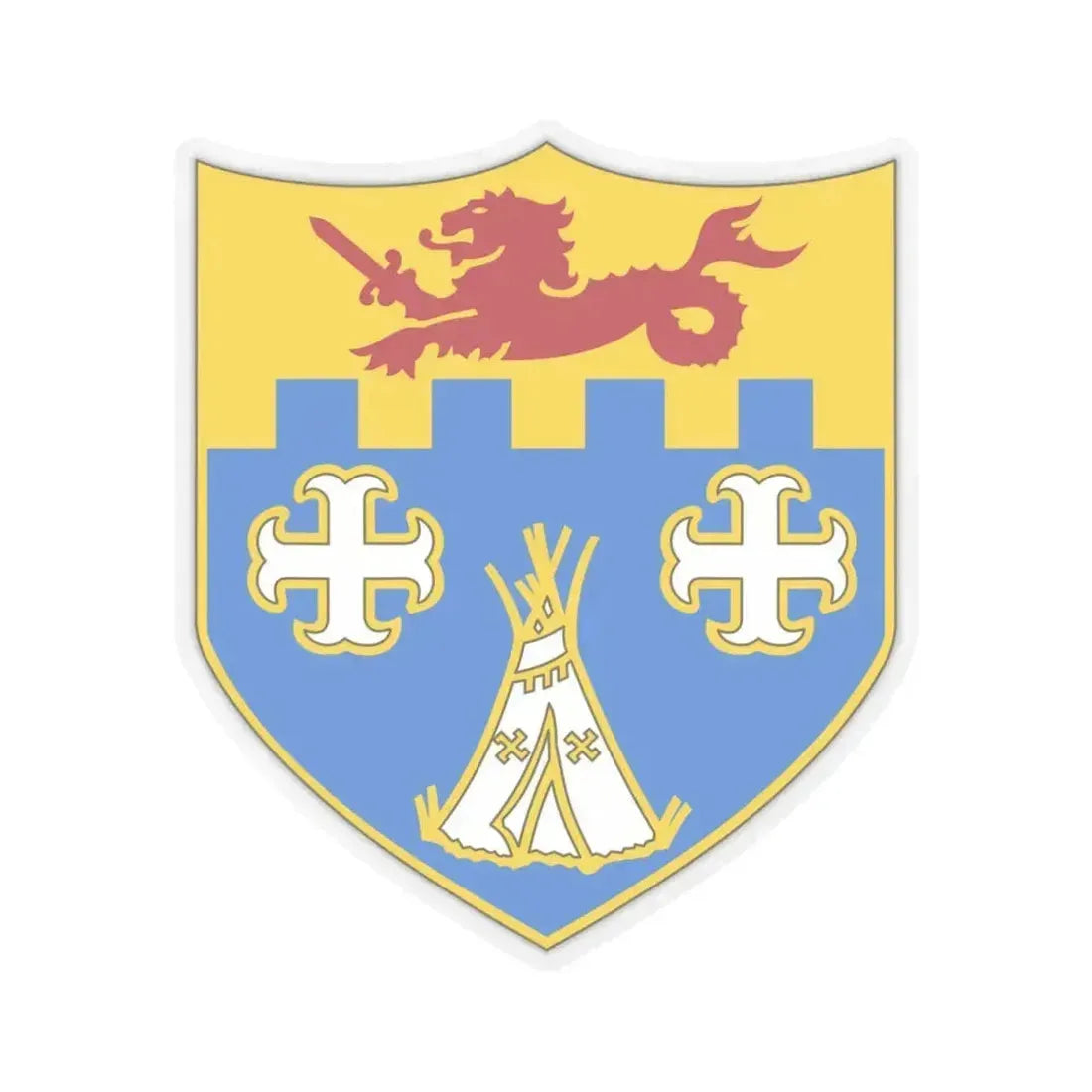 12th Infantry Regiment (U.S. Army) STICKER Vinyl Kiss-Cut Decal 4 Inch Transparent - The Sticker Space