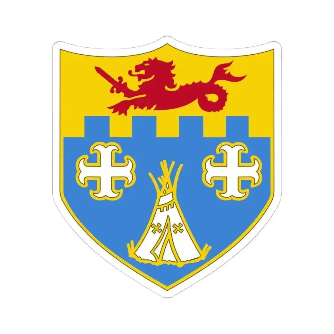 12th Infantry Regiment (U.S. Army) STICKER Vinyl Kiss-Cut Decal 4 Inch White - The Sticker Space