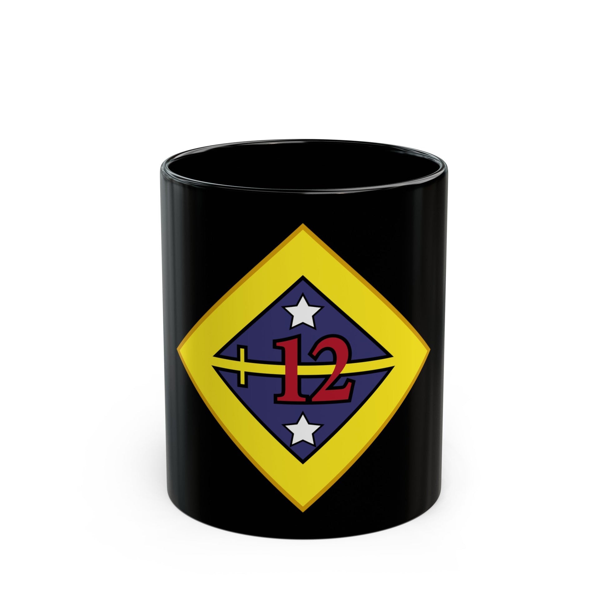 12th US division Insignia (U.S. Army) Black Coffee Mug-11oz-The Sticker Space