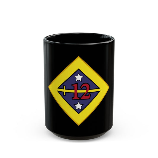 12th US division Insignia (U.S. Army) Black Coffee Mug-15oz-The Sticker Space