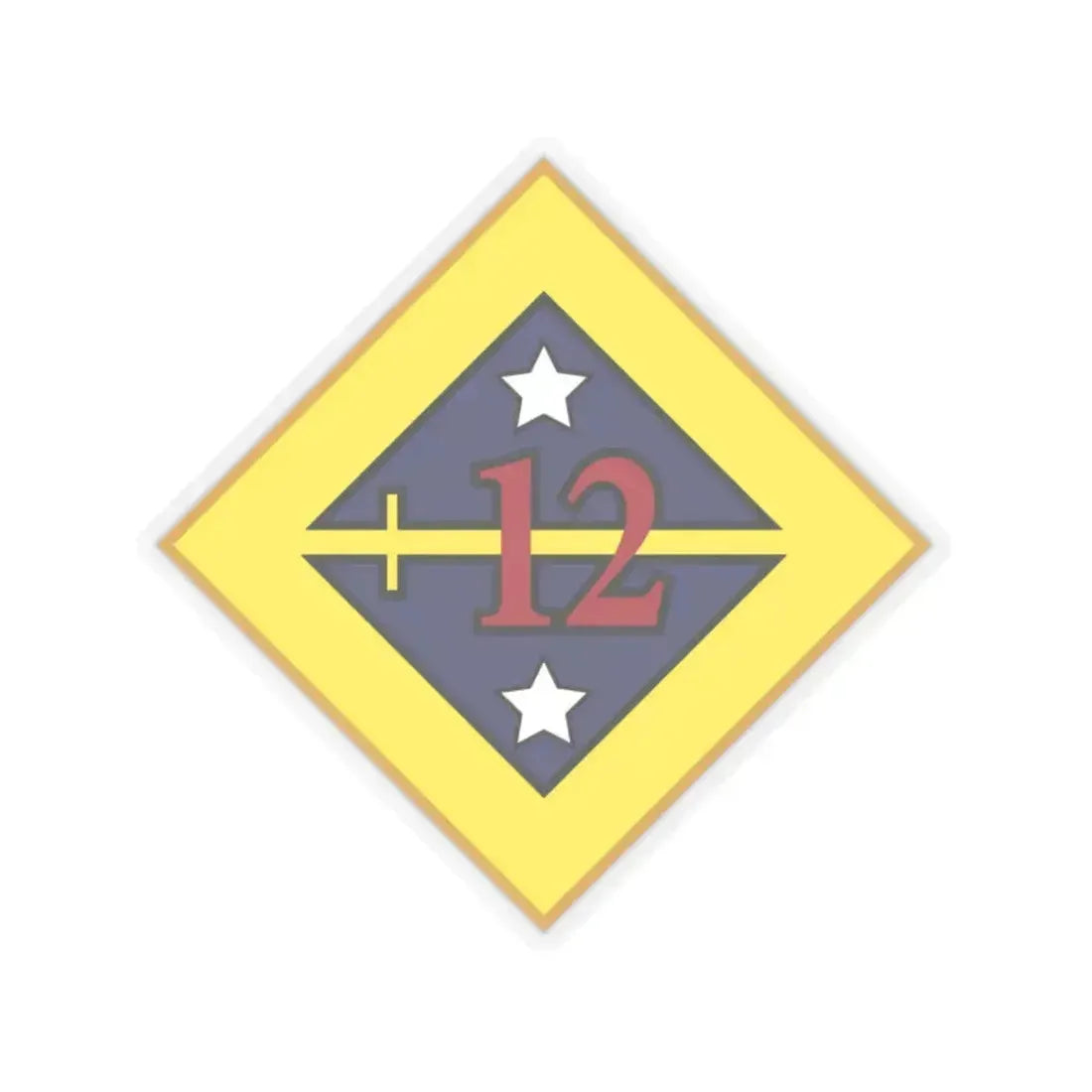 12th US division Insignia (U.S. Army) STICKER Vinyl Kiss-Cut Decal 2 Inch Transparent - The Sticker Space