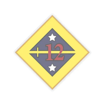 12th US division Insignia (U.S. Army) STICKER Vinyl Kiss-Cut Decal 2 Inch Transparent - The Sticker Space