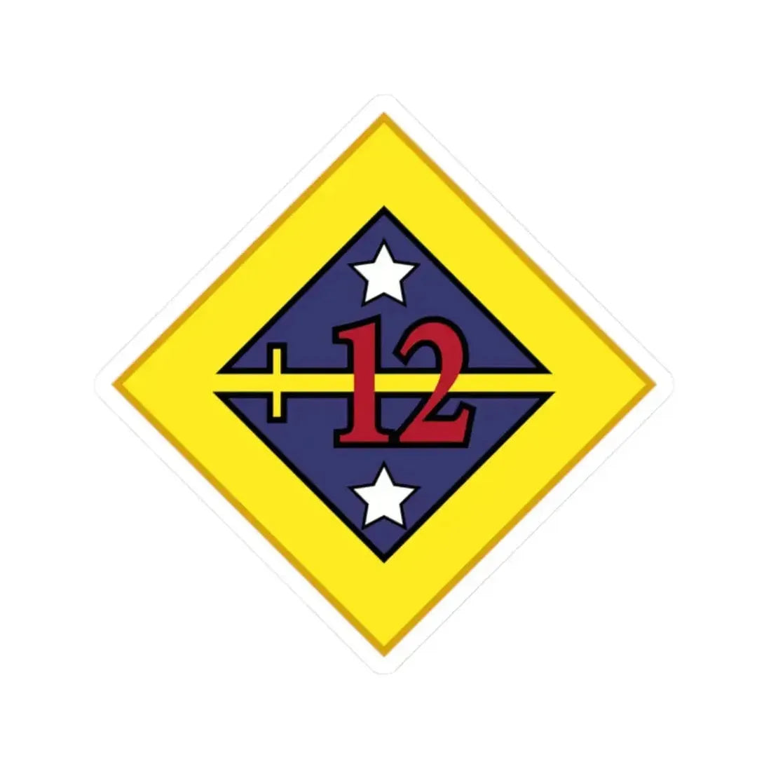 12th US division Insignia (U.S. Army) STICKER Vinyl Kiss-Cut Decal 2 Inch White - The Sticker Space