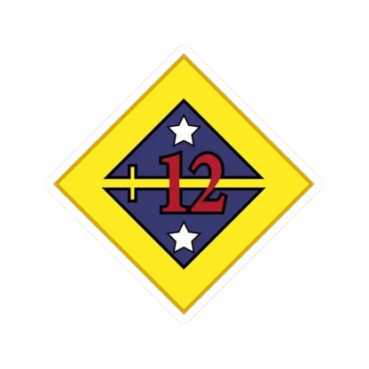 12th US division Insignia (U.S. Army) STICKER Vinyl Kiss-Cut Decal 2 Inch White - The Sticker Space