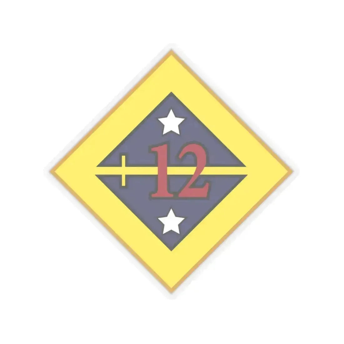 12th US division Insignia (U.S. Army) STICKER Vinyl Kiss-Cut Decal 3 Inch Transparent - The Sticker Space