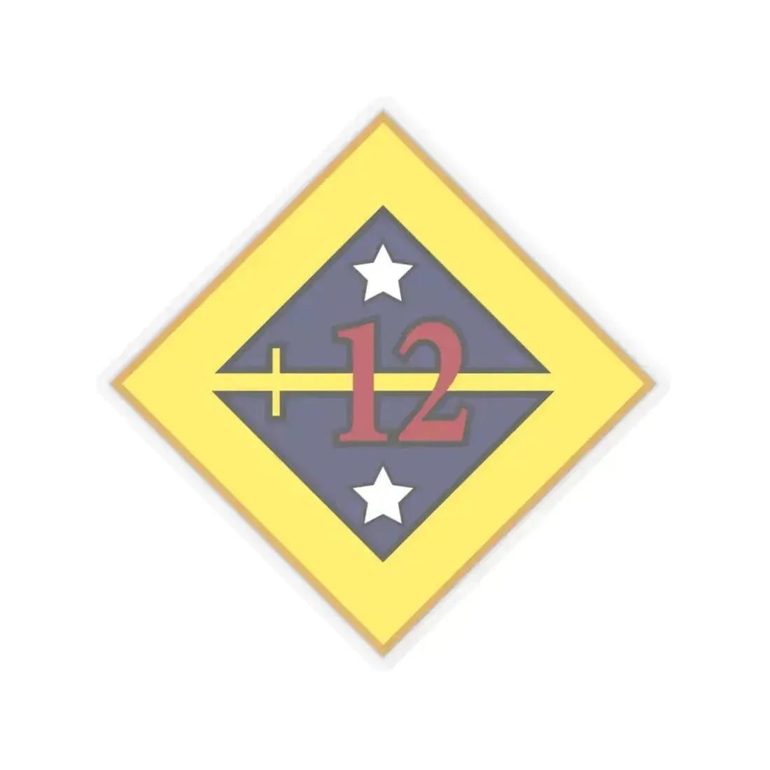 12th US division Insignia (U.S. Army) STICKER Vinyl Kiss-Cut Decal 6 Inch Transparent - The Sticker Space