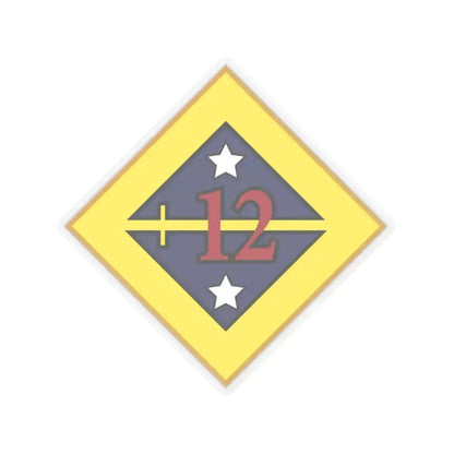 12th US division Insignia (U.S. Army) STICKER Vinyl Kiss-Cut Decal 6 Inch Transparent - The Sticker Space