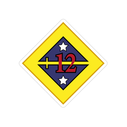 12th US Division (U.S. Army) Transparent STICKER Die-Cut Vinyl Decal-5 Inch-The Sticker Space