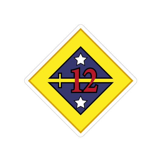 12th US Division (U.S. Army) Transparent STICKER Die-Cut Vinyl Decal-6 Inch-The Sticker Space