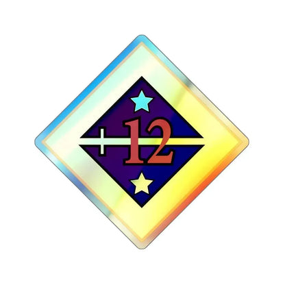 12th US Division (U.S. Army) Holographic STICKER Die-Cut Vinyl Decal - The Sticker Space