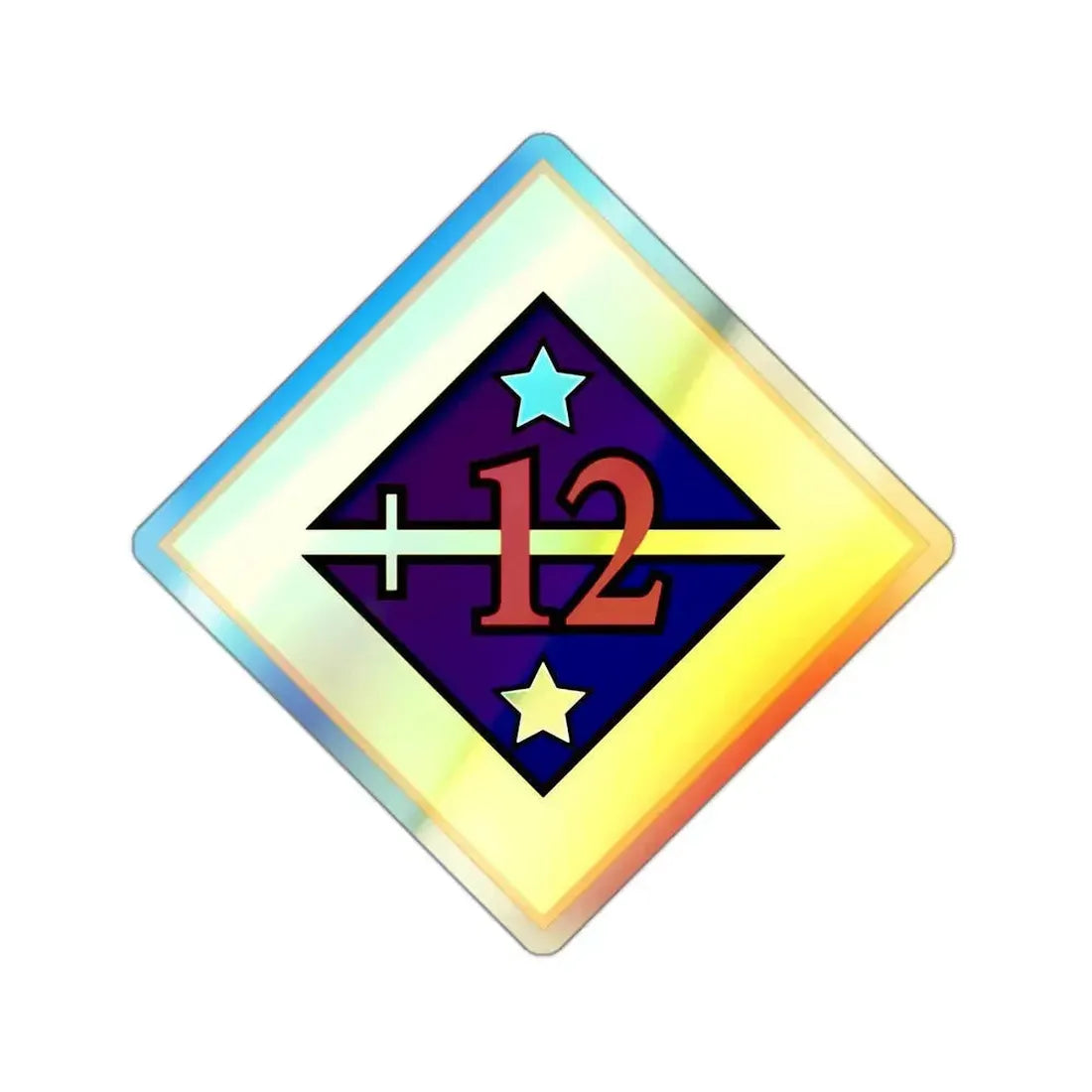 12th US Division (U.S. Army) Holographic STICKER Die-Cut Vinyl Decal - The Sticker Space