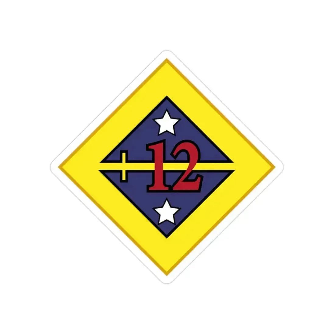 12th US Division (U.S. Army) Transparent STICKER Die-Cut Vinyl Decal 2 Inch - The Sticker Space