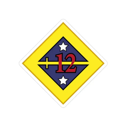 12th US Division (U.S. Army) Transparent STICKER Die-Cut Vinyl Decal 2 Inch - The Sticker Space