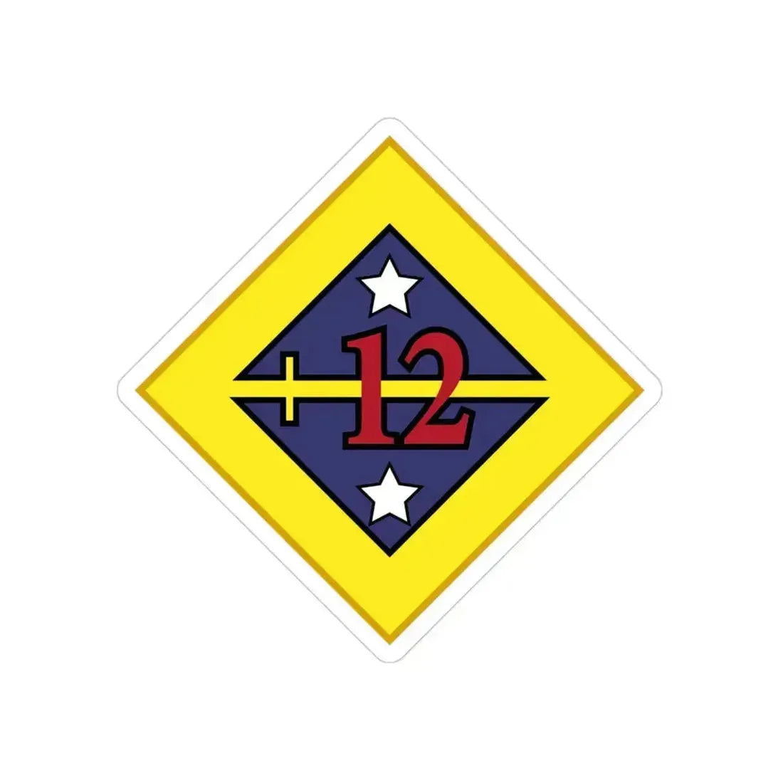 12th US Division (U.S. Army) Transparent STICKER Die-Cut Vinyl Decal 3 Inch - The Sticker Space
