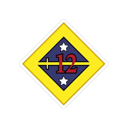 12th US Division (U.S. Army) Transparent STICKER Die-Cut Vinyl Decal 3 Inch - The Sticker Space