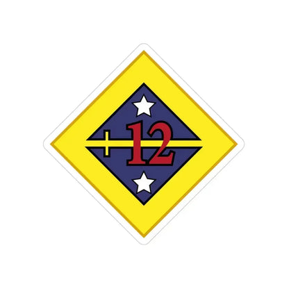 12th US Division (U.S. Army) Transparent STICKER Die-Cut Vinyl Decal 3 Inch - The Sticker Space