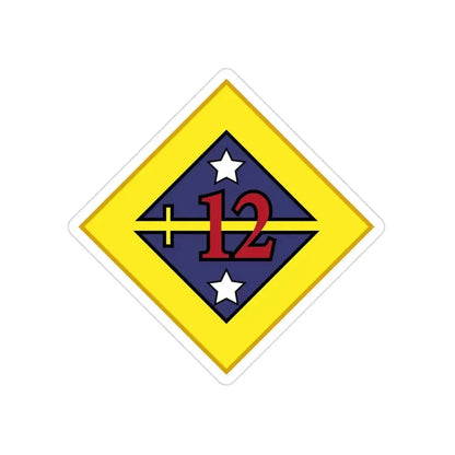 12th US Division (U.S. Army) Transparent STICKER Die-Cut Vinyl Decal 4 Inch - The Sticker Space