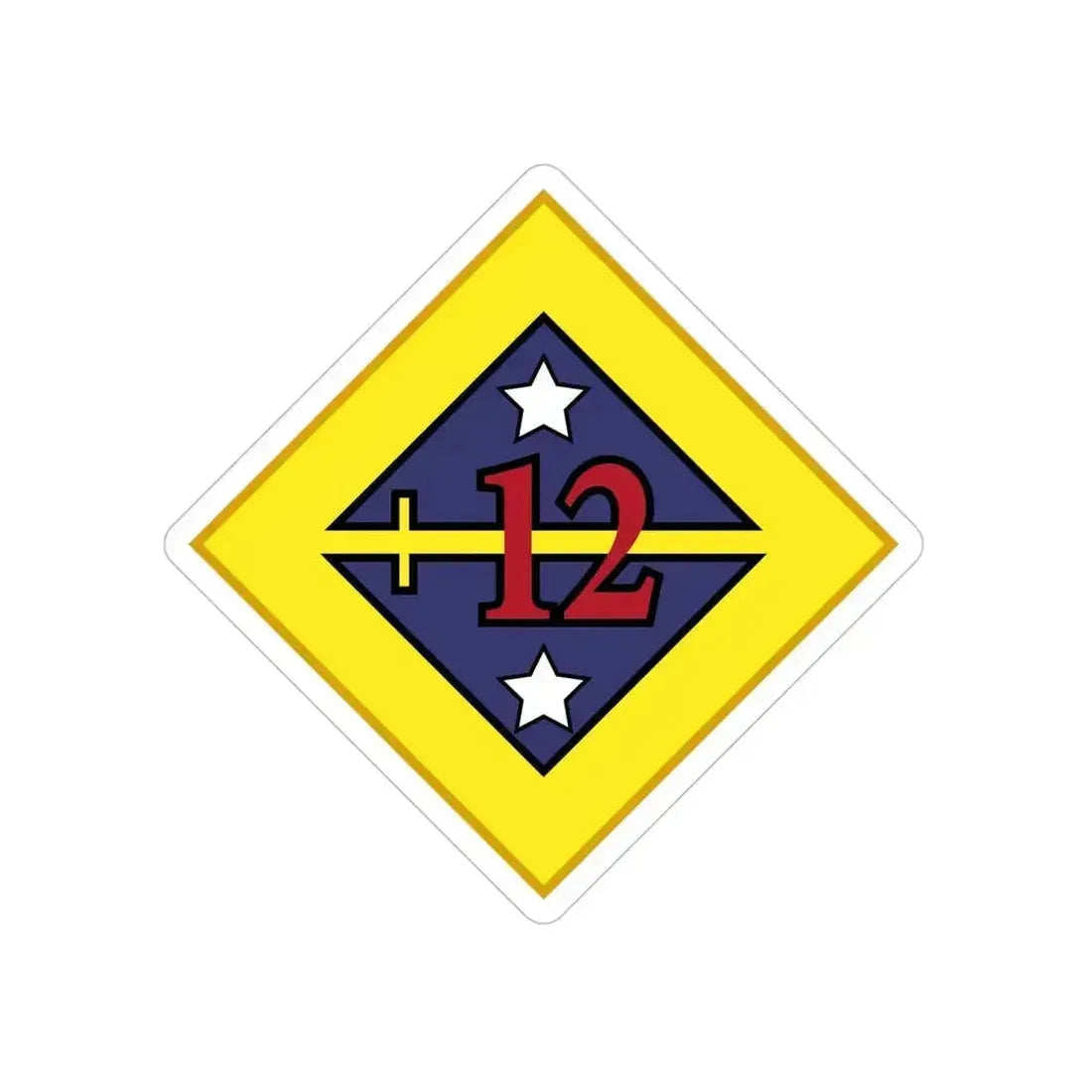 12th US Division (U.S. Army) Transparent STICKER Die-Cut Vinyl Decal 5 Inch - The Sticker Space