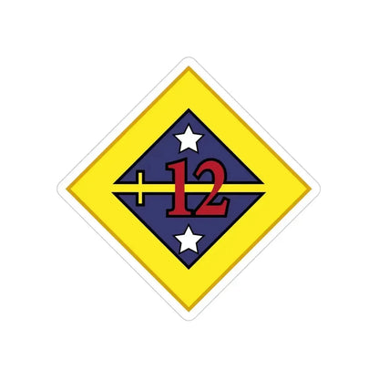 12th US Division (U.S. Army) Transparent STICKER Die-Cut Vinyl Decal 5 Inch - The Sticker Space